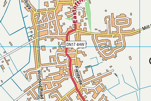 DN17 4HW map - OS VectorMap District (Ordnance Survey)