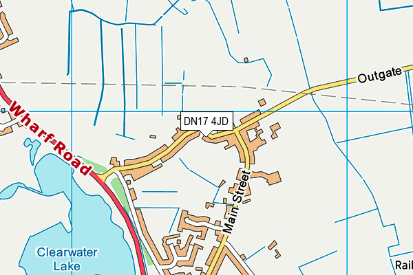 DN17 4JD map - OS VectorMap District (Ordnance Survey)