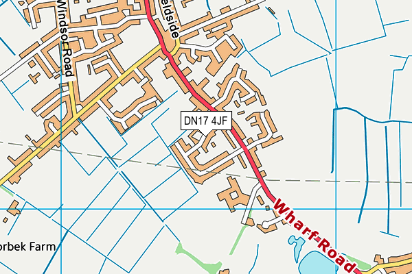 DN17 4JF map - OS VectorMap District (Ordnance Survey)