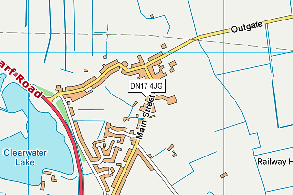 DN17 4JG map - OS VectorMap District (Ordnance Survey)