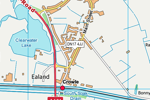 DN17 4JJ map - OS VectorMap District (Ordnance Survey)