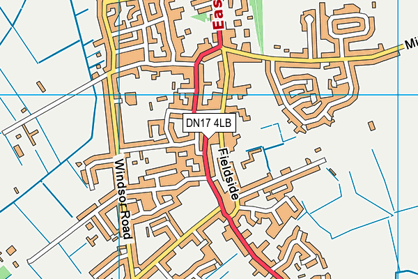 Map of A J INNS (CROWLE) LTD at district scale