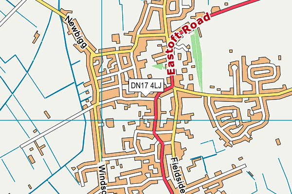 DN17 4LJ map - OS VectorMap District (Ordnance Survey)