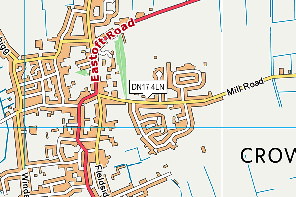 DN17 4LN map - OS VectorMap District (Ordnance Survey)