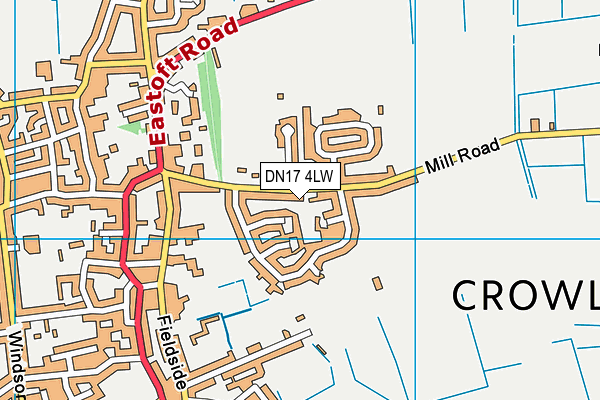 DN17 4LW map - OS VectorMap District (Ordnance Survey)