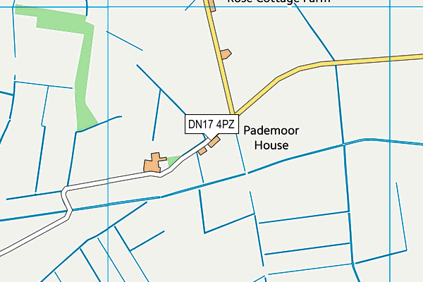 DN17 4PZ map - OS VectorMap District (Ordnance Survey)