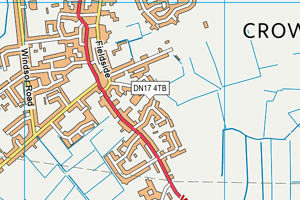 DN17 4TB map - OS VectorMap District (Ordnance Survey)