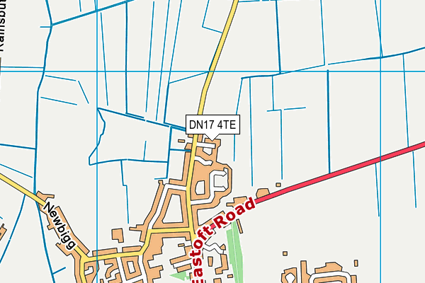 DN17 4TE map - OS VectorMap District (Ordnance Survey)