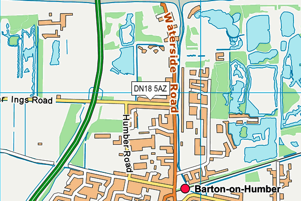 DN18 5AZ map - OS VectorMap District (Ordnance Survey)