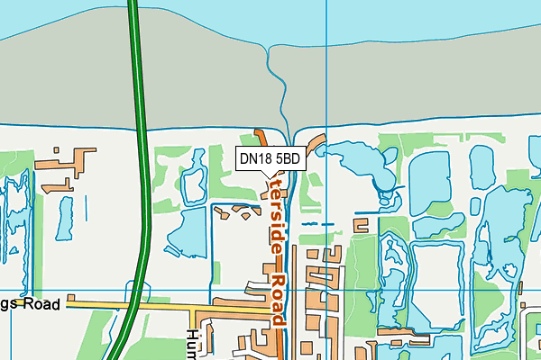 DN18 5BD map - OS VectorMap District (Ordnance Survey)