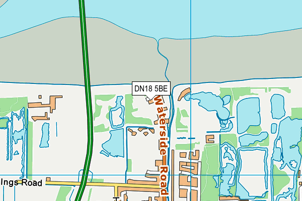 DN18 5BE map - OS VectorMap District (Ordnance Survey)