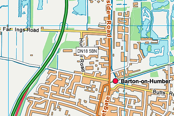 DN18 5BN map - OS VectorMap District (Ordnance Survey)