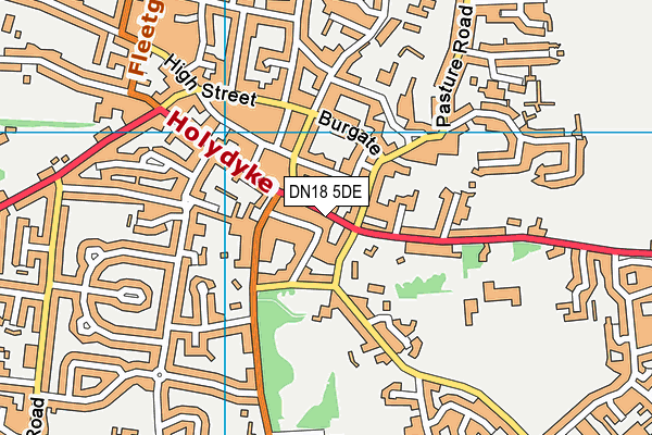 DN18 5DE map - OS VectorMap District (Ordnance Survey)