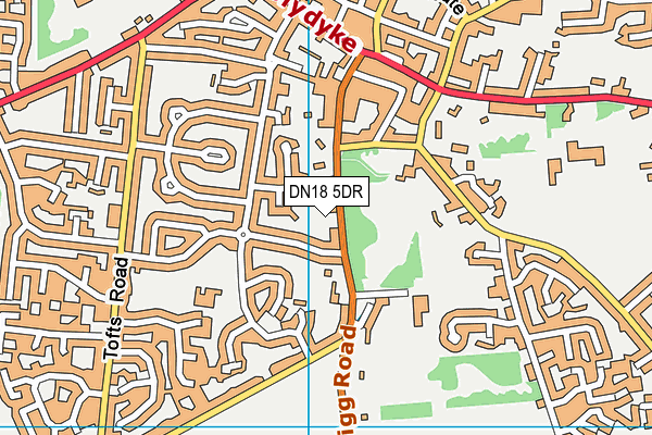 DN18 5DR map - OS VectorMap District (Ordnance Survey)