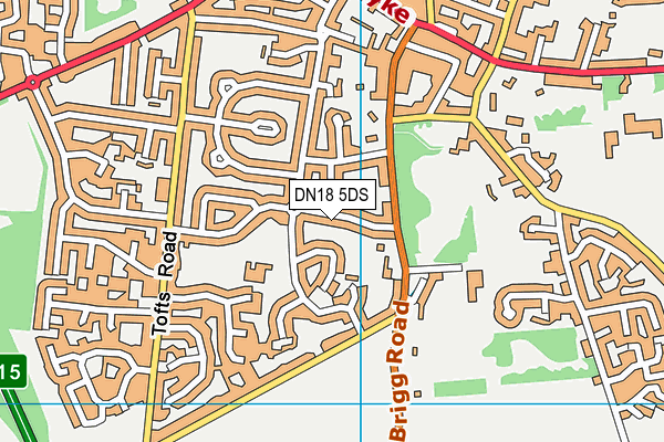 DN18 5DS map - OS VectorMap District (Ordnance Survey)