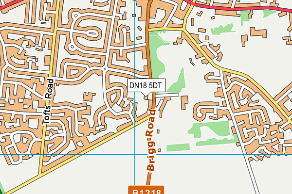 Baysgarth Leisure Centre map (DN18 5DT) - OS VectorMap District (Ordnance Survey)