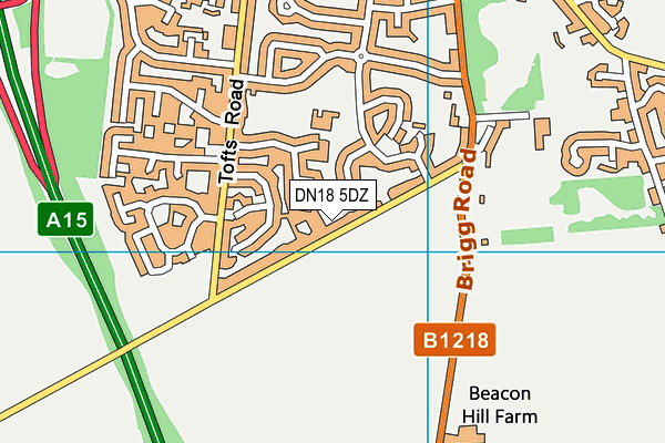 DN18 5DZ map - OS VectorMap District (Ordnance Survey)