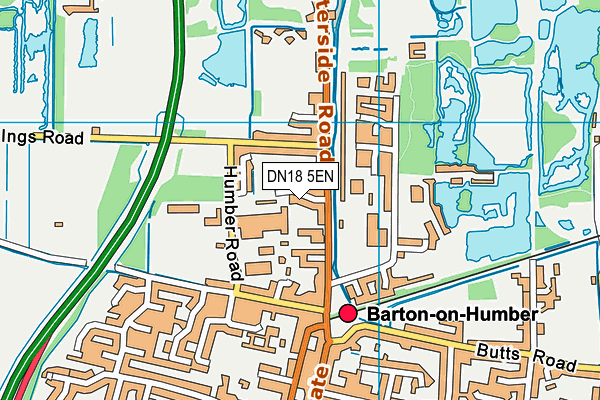 DN18 5EN map - OS VectorMap District (Ordnance Survey)