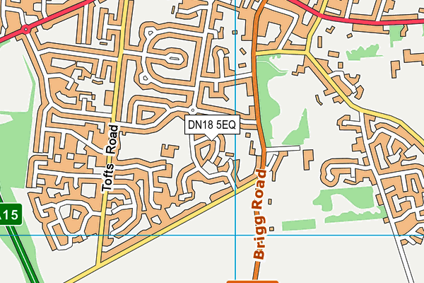 DN18 5EQ map - OS VectorMap District (Ordnance Survey)