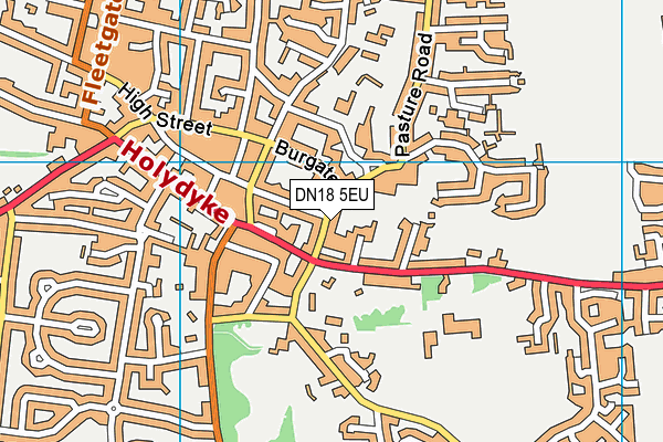 DN18 5EU map - OS VectorMap District (Ordnance Survey)