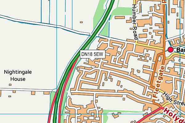 DN18 5EW map - OS VectorMap District (Ordnance Survey)