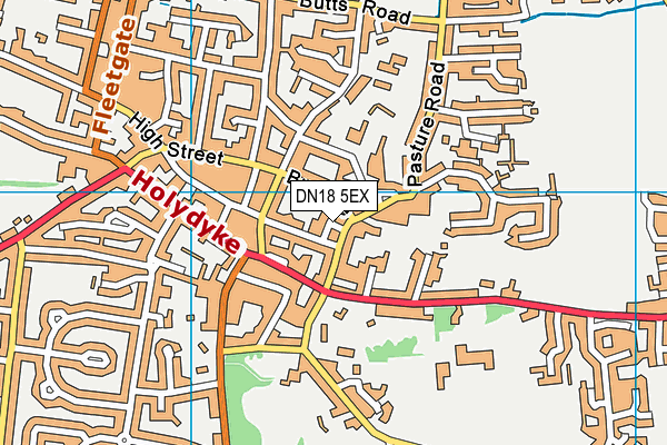 DN18 5EX map - OS VectorMap District (Ordnance Survey)