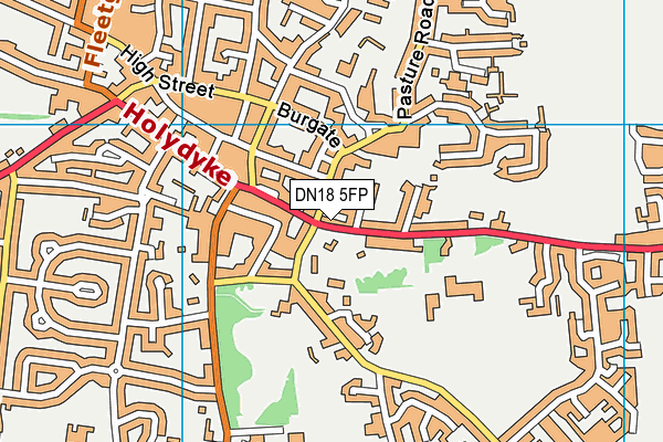 DN18 5FP map - OS VectorMap District (Ordnance Survey)