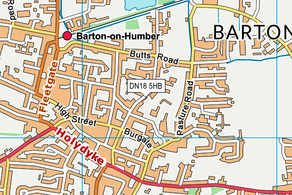Barton St Peter's CofE Primary School map (DN18 5HB) - OS VectorMap District (Ordnance Survey)