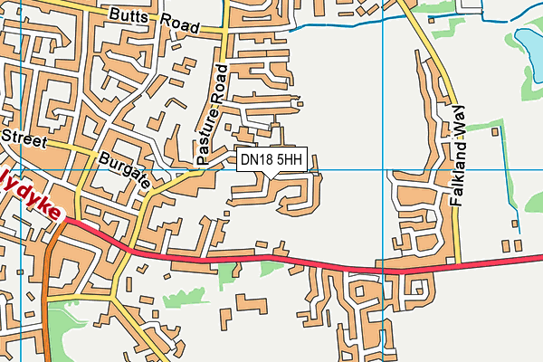 DN18 5HH map - OS VectorMap District (Ordnance Survey)