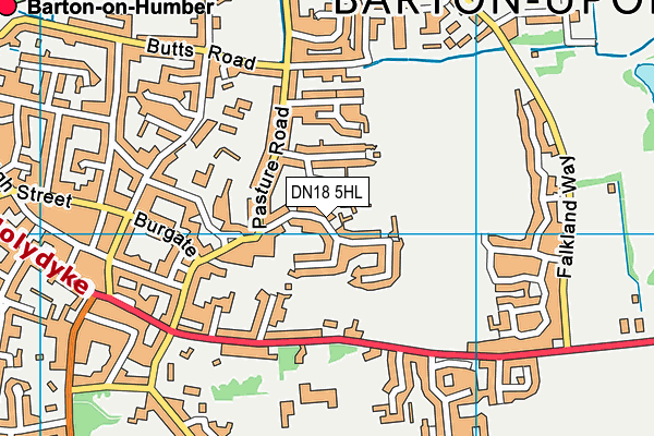 DN18 5HL map - OS VectorMap District (Ordnance Survey)