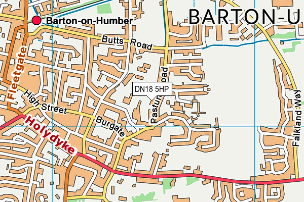 DN18 5HP map - OS VectorMap District (Ordnance Survey)