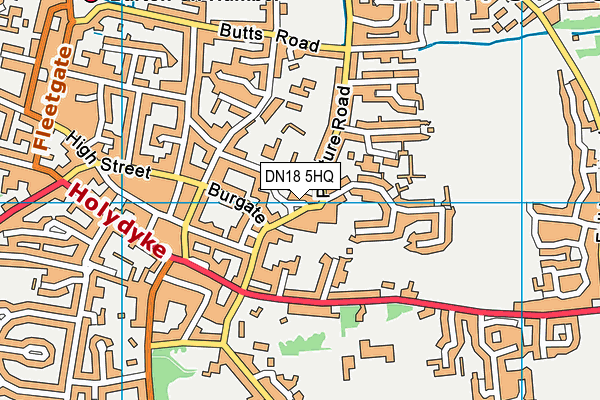 DN18 5HQ map - OS VectorMap District (Ordnance Survey)