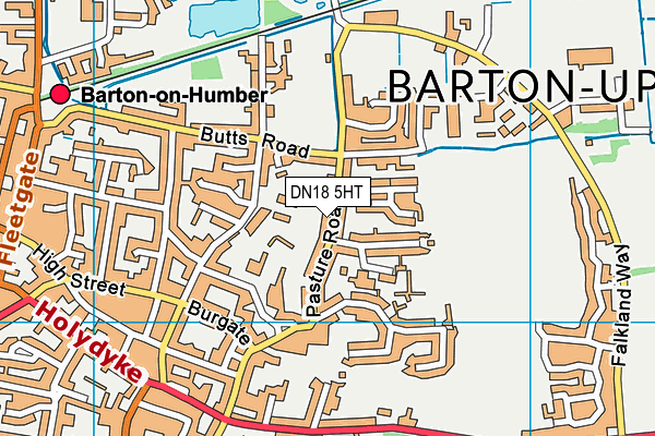 DN18 5HT map - OS VectorMap District (Ordnance Survey)