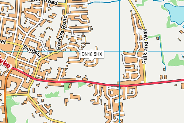 DN18 5HX map - OS VectorMap District (Ordnance Survey)