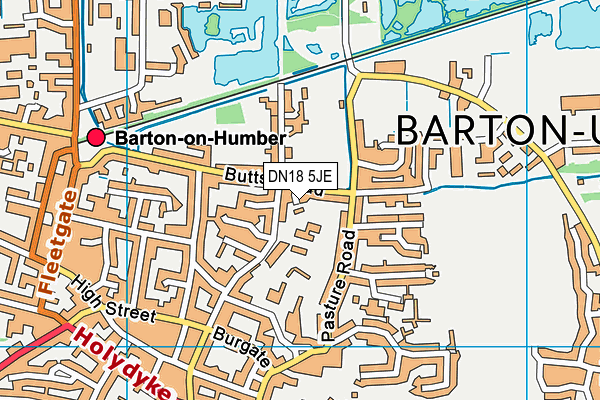 DN18 5JE map - OS VectorMap District (Ordnance Survey)