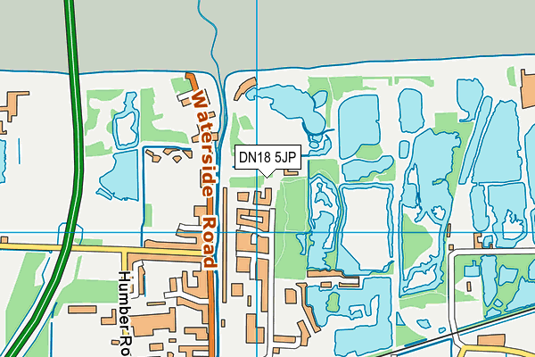 DN18 5JP map - OS VectorMap District (Ordnance Survey)