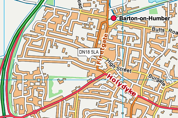 DN18 5LA map - OS VectorMap District (Ordnance Survey)