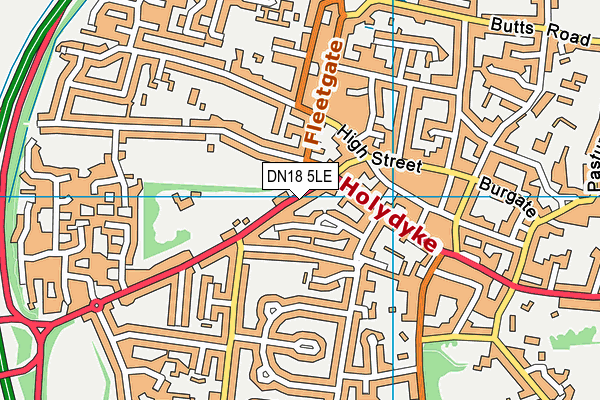 Millers Gym (Closed) map (DN18 5LE) - OS VectorMap District (Ordnance Survey)