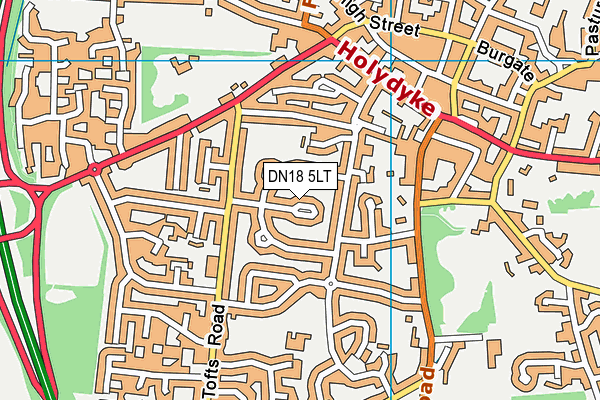 DN18 5LT map - OS VectorMap District (Ordnance Survey)