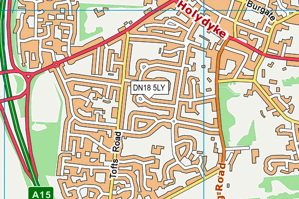 DN18 5LY map - OS VectorMap District (Ordnance Survey)
