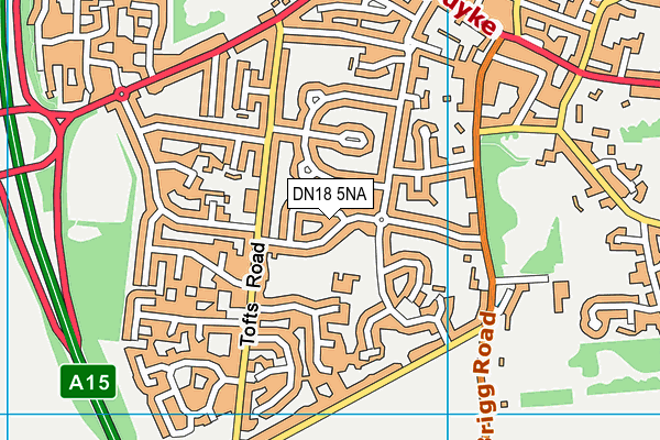 DN18 5NA map - OS VectorMap District (Ordnance Survey)