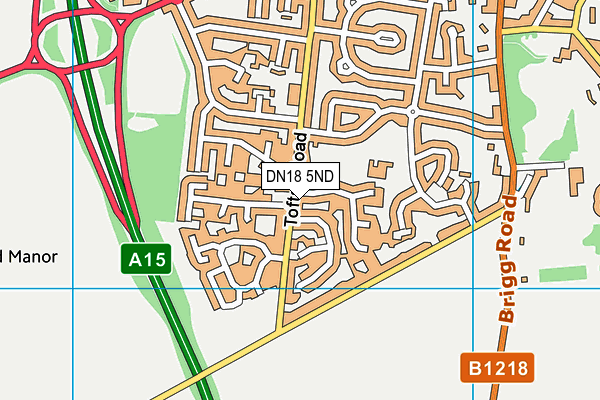 DN18 5ND map - OS VectorMap District (Ordnance Survey)