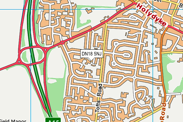 DN18 5NJ map - OS VectorMap District (Ordnance Survey)