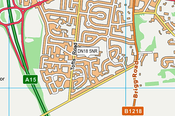 DN18 5NR map - OS VectorMap District (Ordnance Survey)