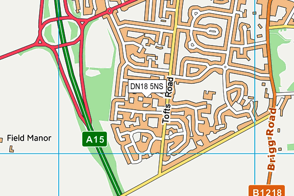 DN18 5NS map - OS VectorMap District (Ordnance Survey)