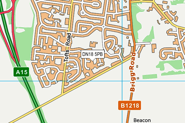DN18 5PB map - OS VectorMap District (Ordnance Survey)