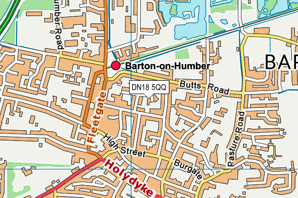 DN18 5QQ map - OS VectorMap District (Ordnance Survey)