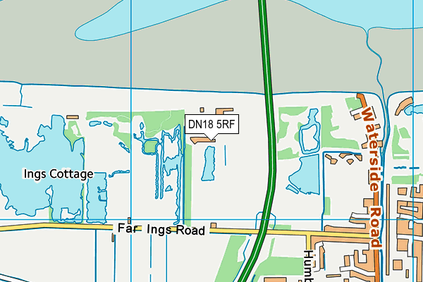 DN18 5RF map - OS VectorMap District (Ordnance Survey)