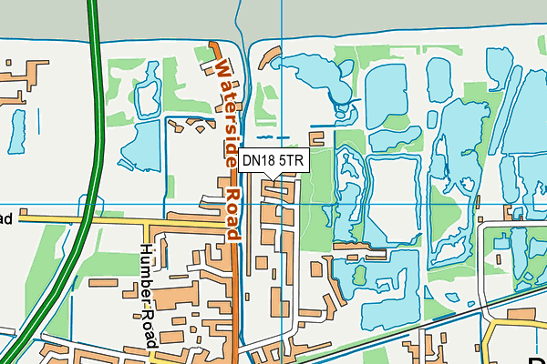 DN18 5TR map - OS VectorMap District (Ordnance Survey)