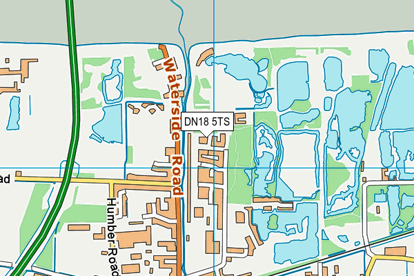 DN18 5TS map - OS VectorMap District (Ordnance Survey)